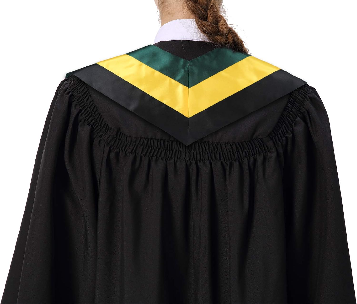 GraduationMall Jamaica Flag Graduation Stole Embroidery Sash for International Students 72" in Length: Clothing
