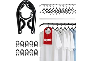 INDISTAR 10Pcs Travel Hangers for Cruise Foldable Hangers - Portable Folding Clothes Hangers Travel Accessories Foldable Clothes Drying Rack Cruise Essentials