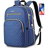 YAMTION Backpack Women,15.6 Inch Laptop Backpack for Women USB Backpack for Business Work Office College,Dark Blue