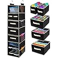 Tidy Zebra Hanging Closet Organizers with Drawers and Storage Shelves, Great Clothes Organizer for Closet, RV Storage, Perfec