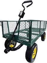 Gadgetking 500KG Heavy Duty Garden Trolley Quad Trailer Utility Wagon view 3