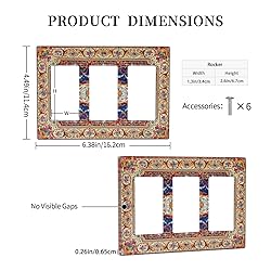 Spshian Vintage Bohemian Blue Red Floral Retro 3