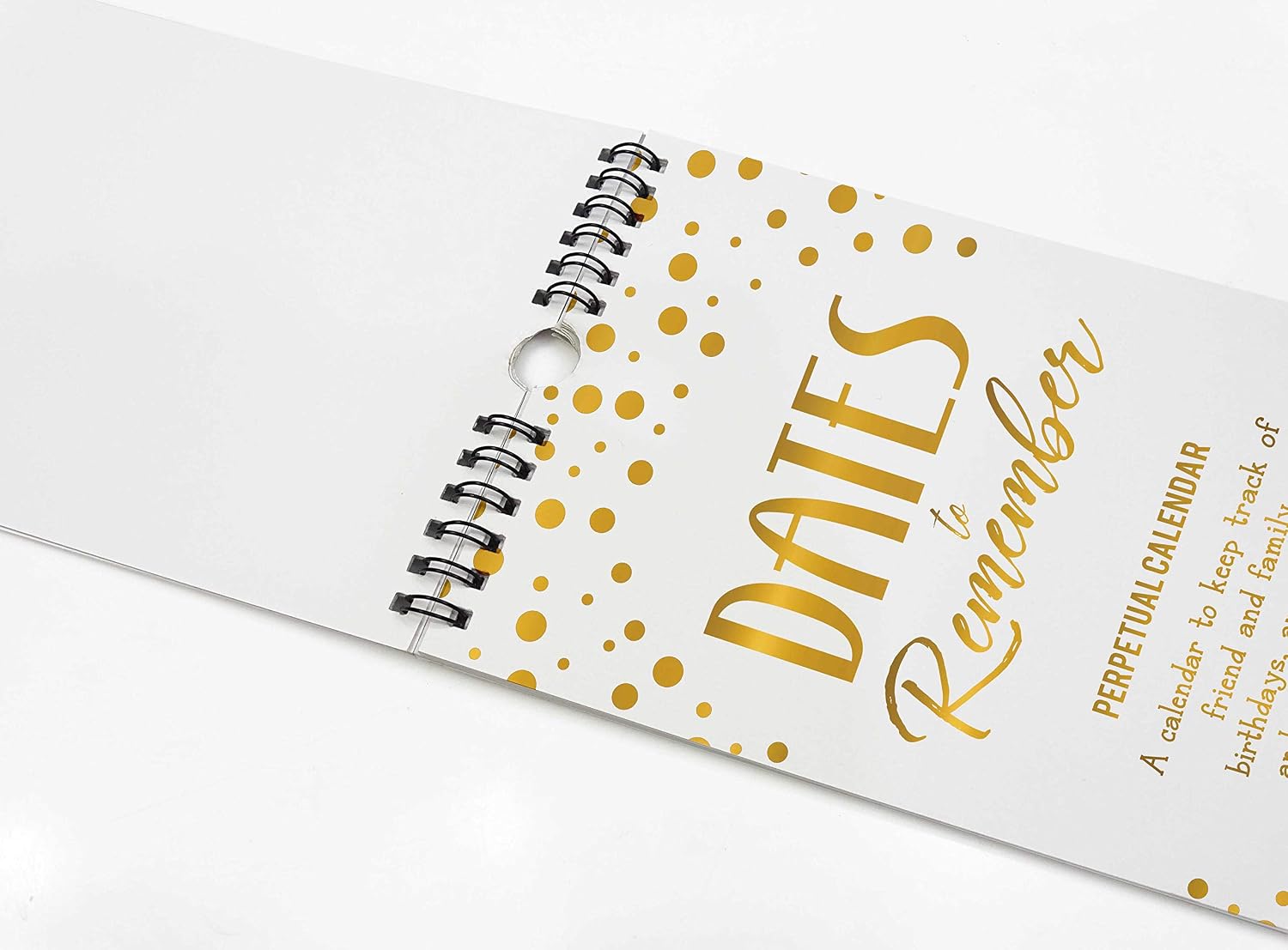 Inkdotpot Gold Confetti Perpetual Calendar Birthday Wall Hanging Anniversary Special Event Reminder Gold Foil Print Calendar Book Journal Stationary Wall Hanging Birthday Gift Card Planner Organizer - Image 5