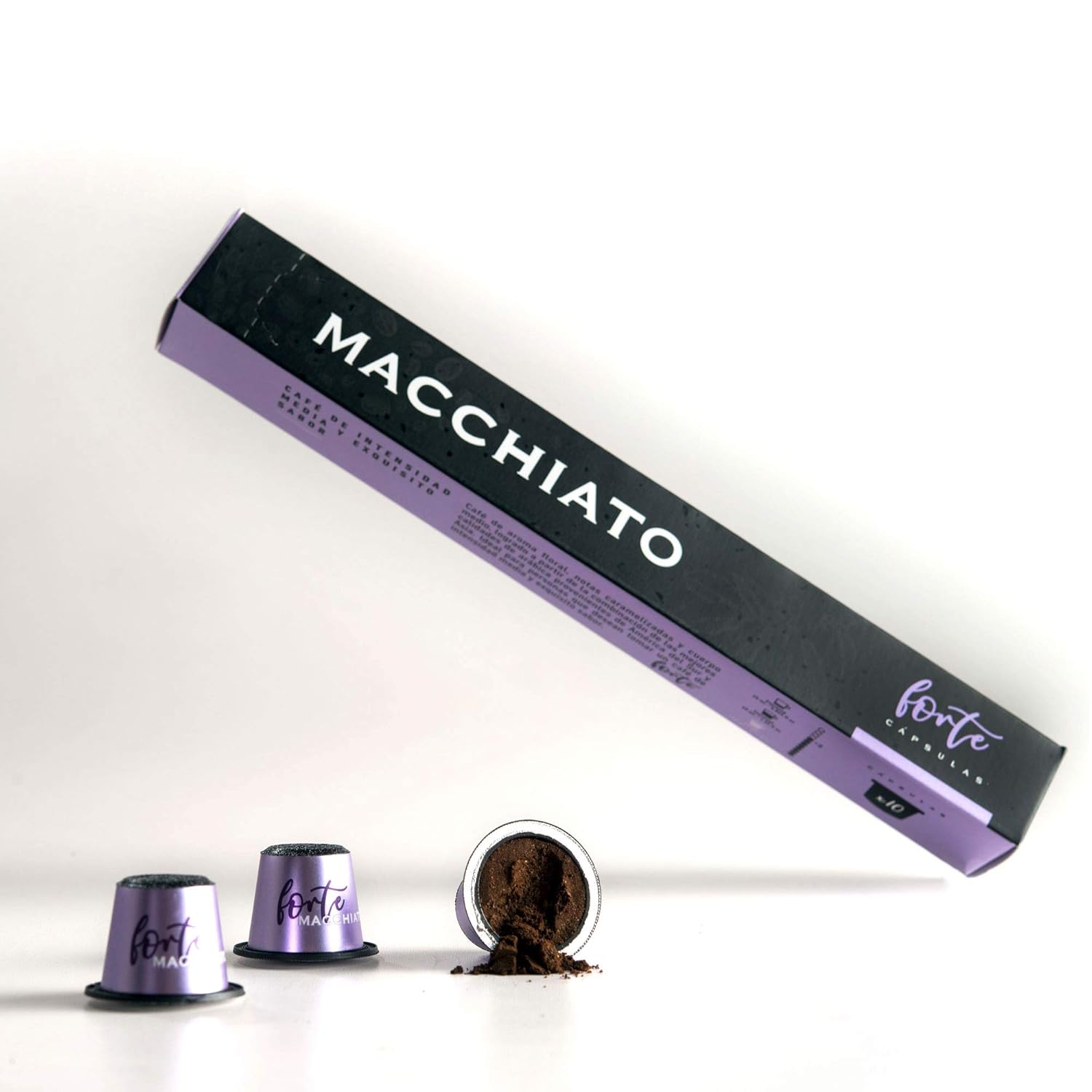 Macchiato's Coffee Nero Capsules 10 pods, Brews 1oz to 2oz each capsule