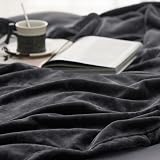 Bedsure Fleece Throw Blanket Sofa Blanket 130x150 Dark Grey view 5