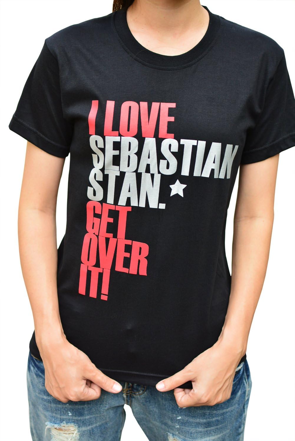 SummerIsComingWear I Love Sebastian Stan Get Over It T Shirt Short Sleeve