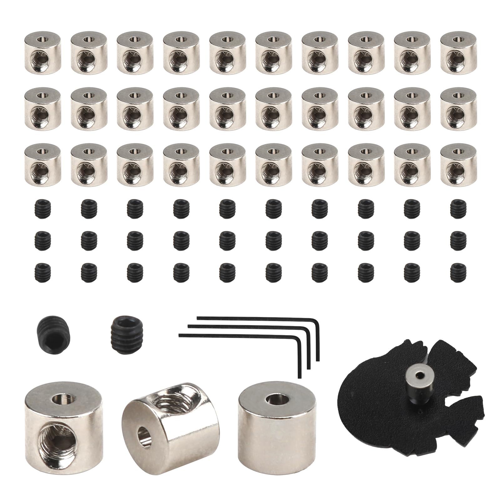 Pin Keepers Pin Locks, 30pcs Pin Backs Locking Clasp Pin Badge Backs Locking Replacement with Wrench for Insignia Name Tag Lanyards Badge(6mm x 5mm)