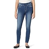 Amazon Essentials Women's Stretch Denim Mid-Rise Pull-On Travel-Friendly Flexible Jegging