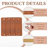 FINGERINSPIRE 48 Handmade PU Leather Labels 5.7x2cm Heart Pattern view 4