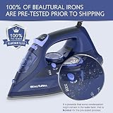 BEAUTURAL 2800W Steam Iron, Ceramic Soleplate, 3-Way Auto-Off, Blue view 7