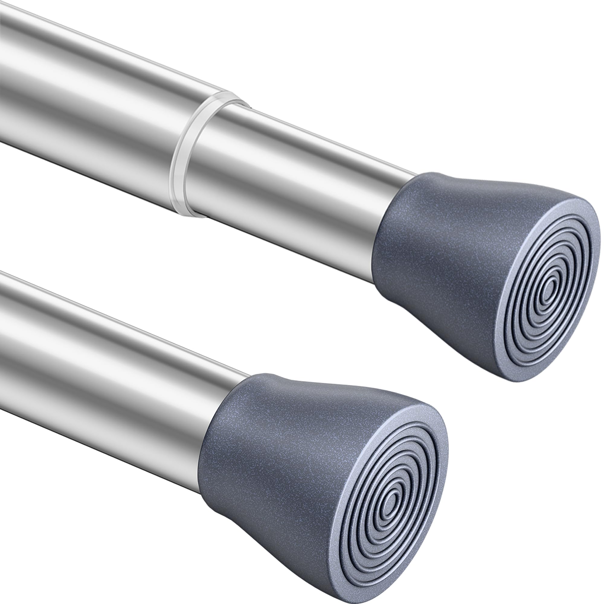 1Pc Telescopic Cupboard Bar No Drilling Room Divider Extendable Shower Curtain Tension Rod Adjustable Curtain Rod for Bookshelf Bathroom(135-200CM/φ25mm, Silver)