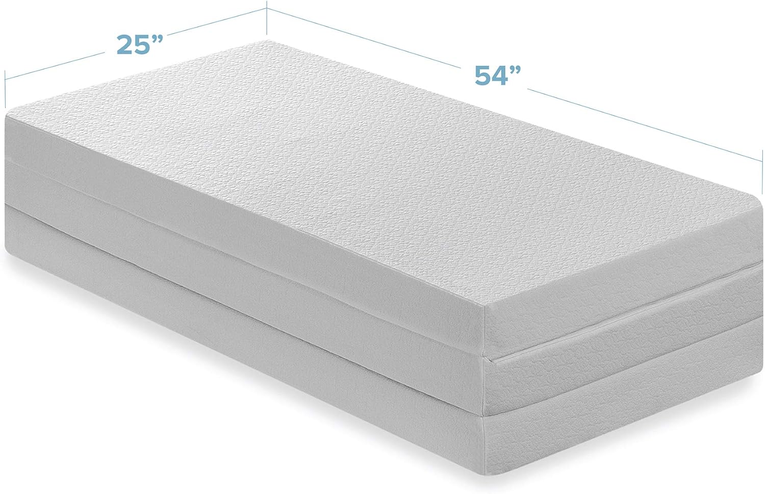 Best Price Mattress 4 Inch Trifold Memory Foam Topper, Mattress Pad with Cover, CertiPUR-US Certified, Full: Furniture & Decor