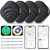 4 Pack Dual System Tracker for iOS and Android Bluetooth Tracker Smart Tags Compatible with Apple Find My (iOS) & Google's Find Hub(Android) for Keys, Luggage, Wallet, Vehicles