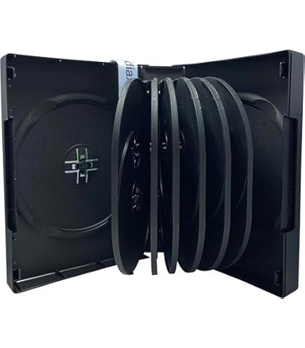 Amazon.com: Maxtek Black 12 Disc DVD Cases with 5 Flip Trays and