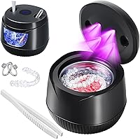 Ultrasonic Retainer Cleaner Machine - Upgraded 45kHz Ultrasonic Dental Cleaner for Dentures, Aligner, Mouth Guard, Whitening