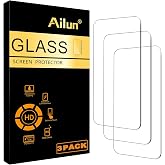 Ailun 3 Pack Screen Protector for iPhone 16 / iPhone 15 / iPhone 15 Pro | 6.1 Inch, Tempered Glass, Dynamic Island Compatible, Case Friendly