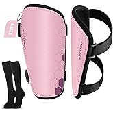 Soccer Shin Guards for Kids Youth Toddler, Shin Defender Shin Guards and Long Soccer Socks for Adults Boys Girls, Shin Pads & Sleeves Equipment - Football Gear for 3 5 4-6 7-9 10-12 Years Old Children