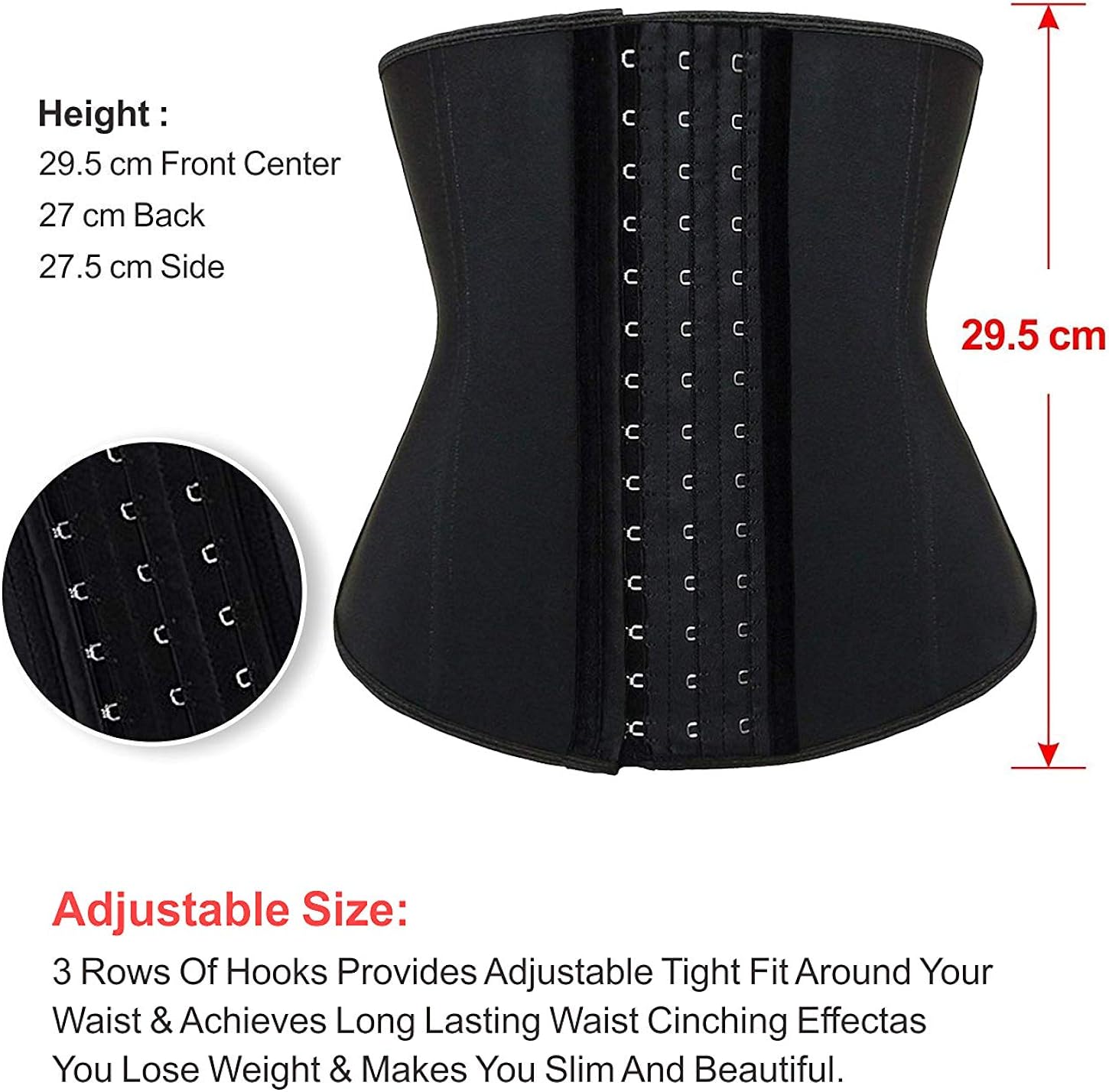 YIANNA Women's Underbust Latex Sport Girdle Waist Trainer Corsets Hourglass Body Shaper at  Women’s Clothing store