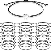 50 Pcs Heart String Friendship Bracelets Inspirational Gifts Christmas Adjustable Braided Heart Couples Bracelet for Friends Students Coworker Employee Volunteer Teacher Doctor Nurse