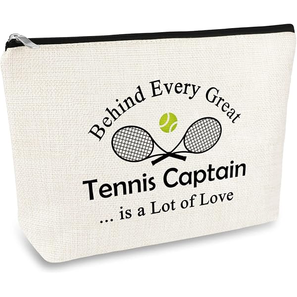 Xipromi Tennis Make-up-Tasche, 24,6x18,5 Cm – Lustiges Geschenk Für Tennisspielerinnen