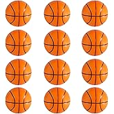 Super Z Outlet Mini Foam Sports Balls 12 Pack for Kids Adults Mini Baseball Football Basketball Soccer Stress Bulk Toy Game Party Decoration Relaxable (Basketball)