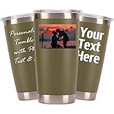 Custom 20oz 30oz Tumblers Personalized With Picture With Slider Lid And Straw Photo/Text/Logo Straw Custom Vacuum Insulated Coffee Mugs Gifts