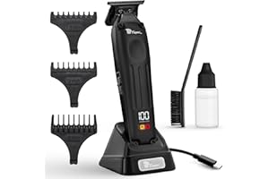 Fagaci Professional Zero Gapped Trimmer for Men, 5X Longer Sharpness Cordless Beard Trimmer for Men, T Liners Professional Trimmers for Barbers with Brushless Motor, Zero Gap Trimmers Barber T Blade
