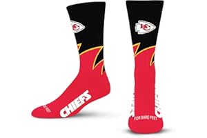 For Bare Feet NFL Unisex Kids Black Wave Crew Sock Nfl Youth
