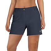 Outdoor Ventures Women's Hiking Shorts Stretch Lightweight Golf Shorts Quick Dry UPF 50+ 5 inch Cargo Short for Camping