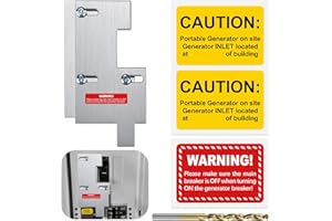 LATING Generator Interlock for GE General Electric Single Vertical Throw Panels with 2 1/2 Inches Spacing, Brushed Nickel