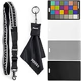 Camera Color Correction White Balance Card, 4In1 Color Correction Card Set by Pixiss, 18% Gray, Black, Matte, Premium Exposur