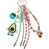 QTMY Cute Avocado Braided Keychain Bag Charms for Handbag Purse Backpack Accessories Bogg Bag,499