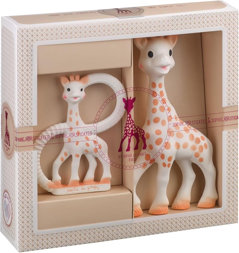 Sophie la Girafe Teething Toy Set 100% Natural Rubber Gift Box So Pure Ring