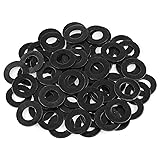 HELIFOUNER 50 Pieces M12 Flat Washers, Black Zinc