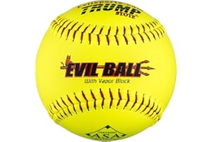 TRUMP/EVIL SPORTS 1 Dozen ASA Evil Ball 12" Softballs 52 COR 300 Compression 12 Balls (MP-Evil-RP-ASA-Y)