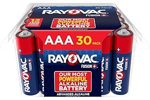 RAYOVAC AAA 30-Pack Fusion Premium Alkaline Batteries, 824-30PPTFUSK