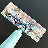 Silver Hologram Tamper Proof Stickers Warranty Void Seal Security Labels Genuine Hologram Labels with Unique Sequential Serial Numbering Tamper evident Stickers(320pcs,GQYH)