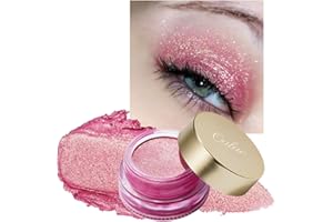 Oulac Pink Eyeshadow Glitter Eyeshadow Highly Pigmented Waterproof & Long Lasting Crease-Free Moisturizing Smooth Formula, Shimmer Glitter Eye Makeup. 6g (10)