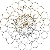 Earrings Beading Hoop,TopBine Earring Finding Round Making Hoop Earring Bulk Open Bezel Pendant Frame for DIY Jewelry Making (Round 60pcs (20/25/30mm))