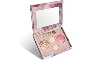 KYDA Baked Makeup Palette, Full Size 4-in-1 Baked Palette Compact Includes Bronzer, Blush, Highlighters and 4 Eyeshadows, Tra