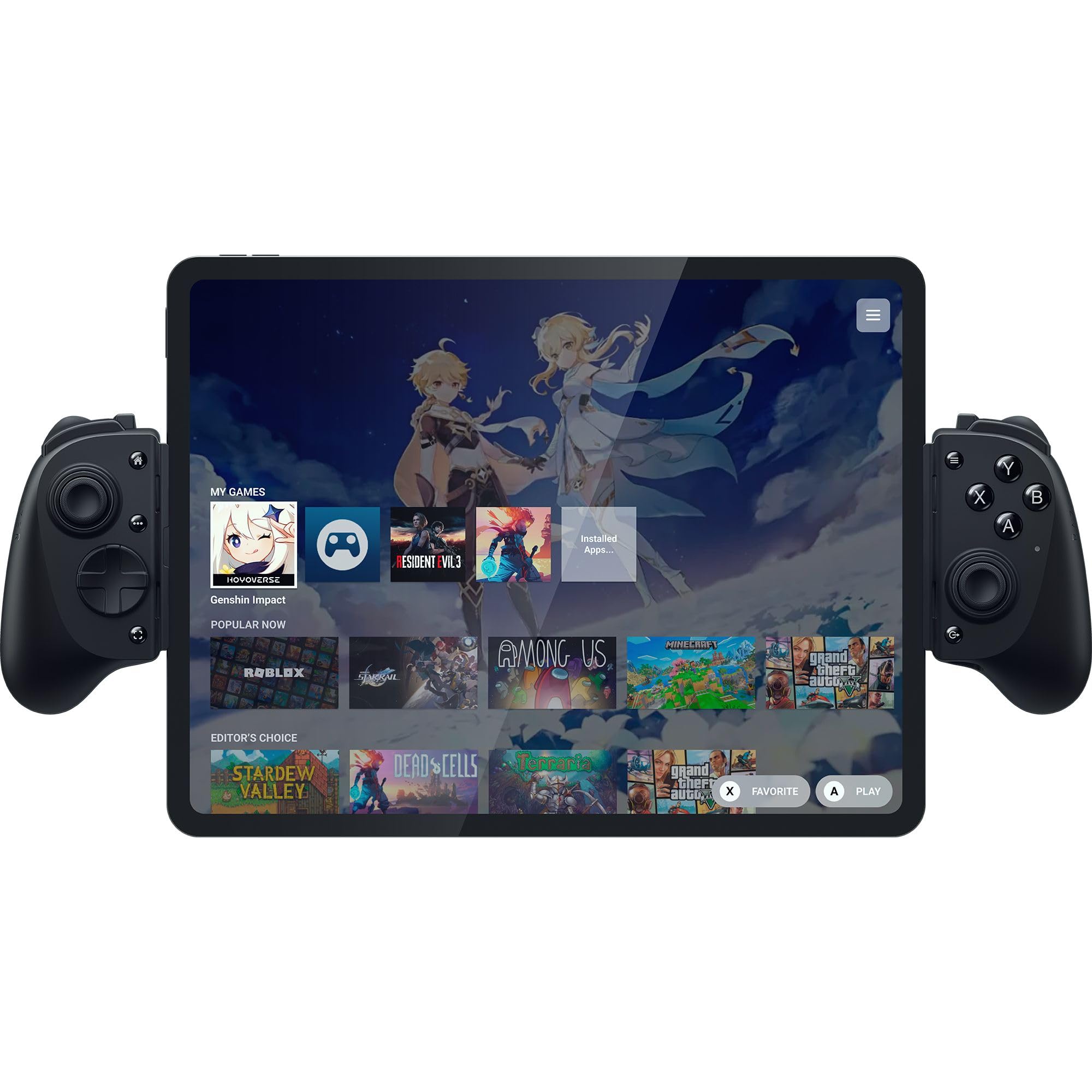 Photo 1 of Kishi V3 Pro XL Gaming Controller for iPad & Android Tablets up to 13": Full Sized TMR Thumbsticks - Dual Back Buttons - Wired & Remote Play for PC - HD Haptics - 6 Free Months of Apple Arcade