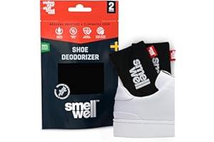 SmellWell - Scented Shoe Deodorizer Inserts - Odor Eliminators - Activated Bamboo Charcoal + Minerals - Natural Fresheners for shoes, bags, gloves - 2 x 1.8oz Original Size Black Zebra