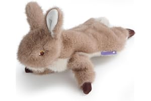 Fuzzwoof No-Stuffing Bunny Squeaky Dog Toy for Aggressive Chewers, Tear-Resistant Plush Puppy Teething Toy to Keep Them Busy, Tough Interactive Tug of War & Dental Chew for Small Medium Large Dogs