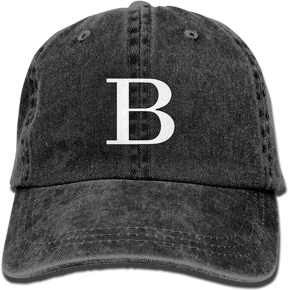 Letter B Outdoor Sport Baseball Cap Adjustable Unisex Hat Adult Denim Funny Sport Outdoor Cowboy