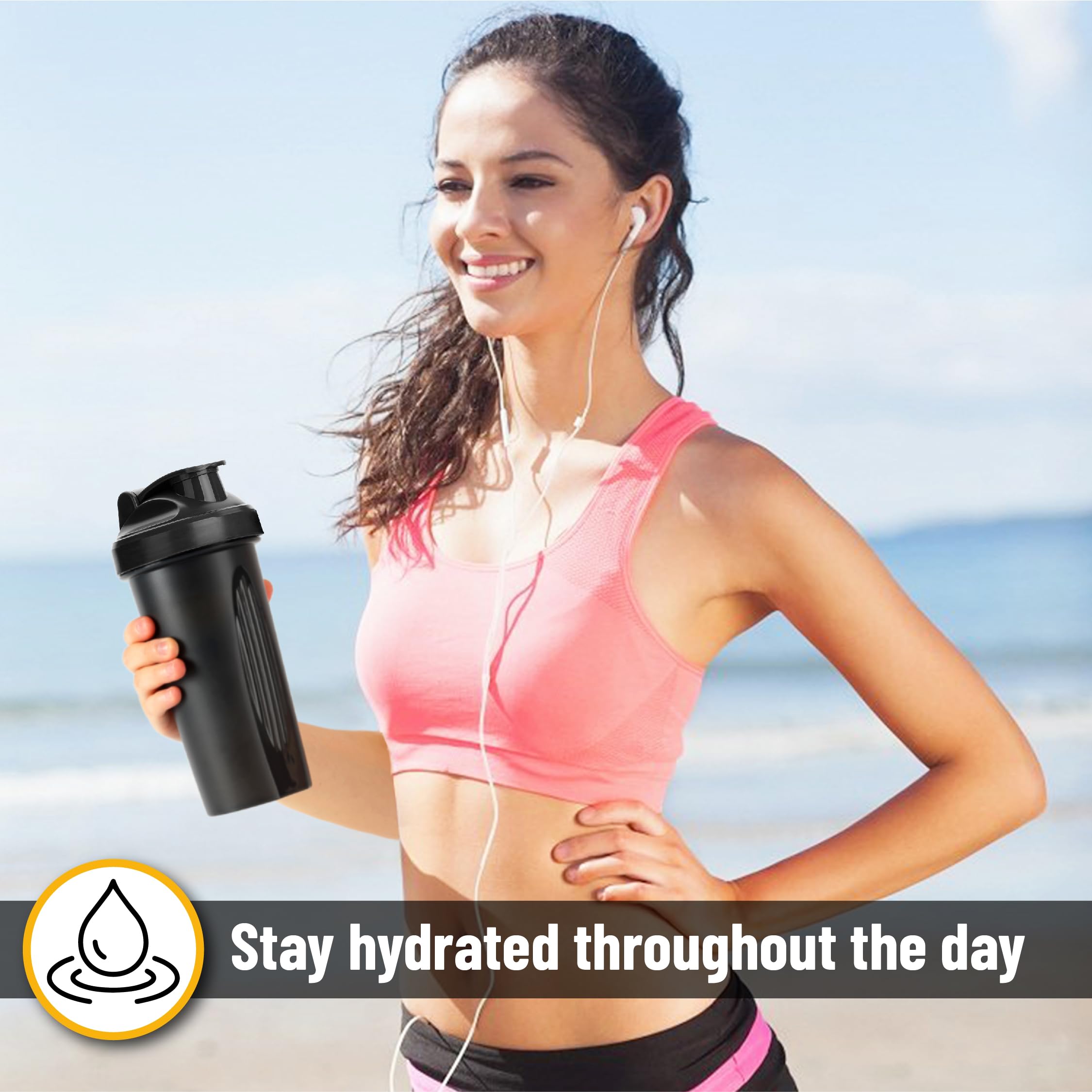 Mr. Pen- Shaker Bottles for Protein Mixes, 28 oz, Shaker Bottle with Wire Whisk Ball, Protein Shaker Bottle, Shaker Cup, Protein Shaker, Protein Shake Bottle, Bottle Shaker, Shake Bottle