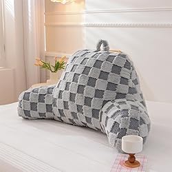Aimuan Reading Pillow Checkered Bed Rest Wedge