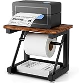 Label Holder for Rolls and Fan-fold Labels, Heavy Duty Metal Thermal Label Holder for Desktop Thermal Label Printer, Thermal Printer Accessory for Office, Home, Small Business