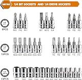 EGOFINE 46 Piece 1/4 Inch Drive Socket Set with Case and Quick Release Ratchet view 2