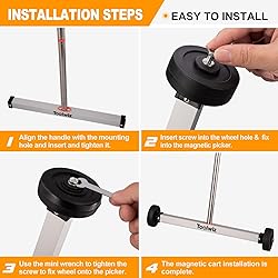 Toolwiz Magnetic Pick Up Sweeper 17-inch Heavy Duty