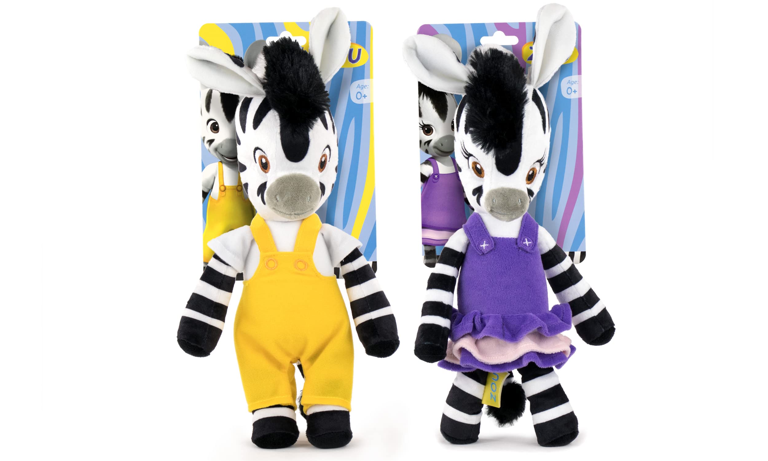 BARRADO Soft Toy of the Characters of Zou 30cm, 11'81" - Zou, Elzee - Super Soft Quality (30cm, Pack Zou + Elzee)